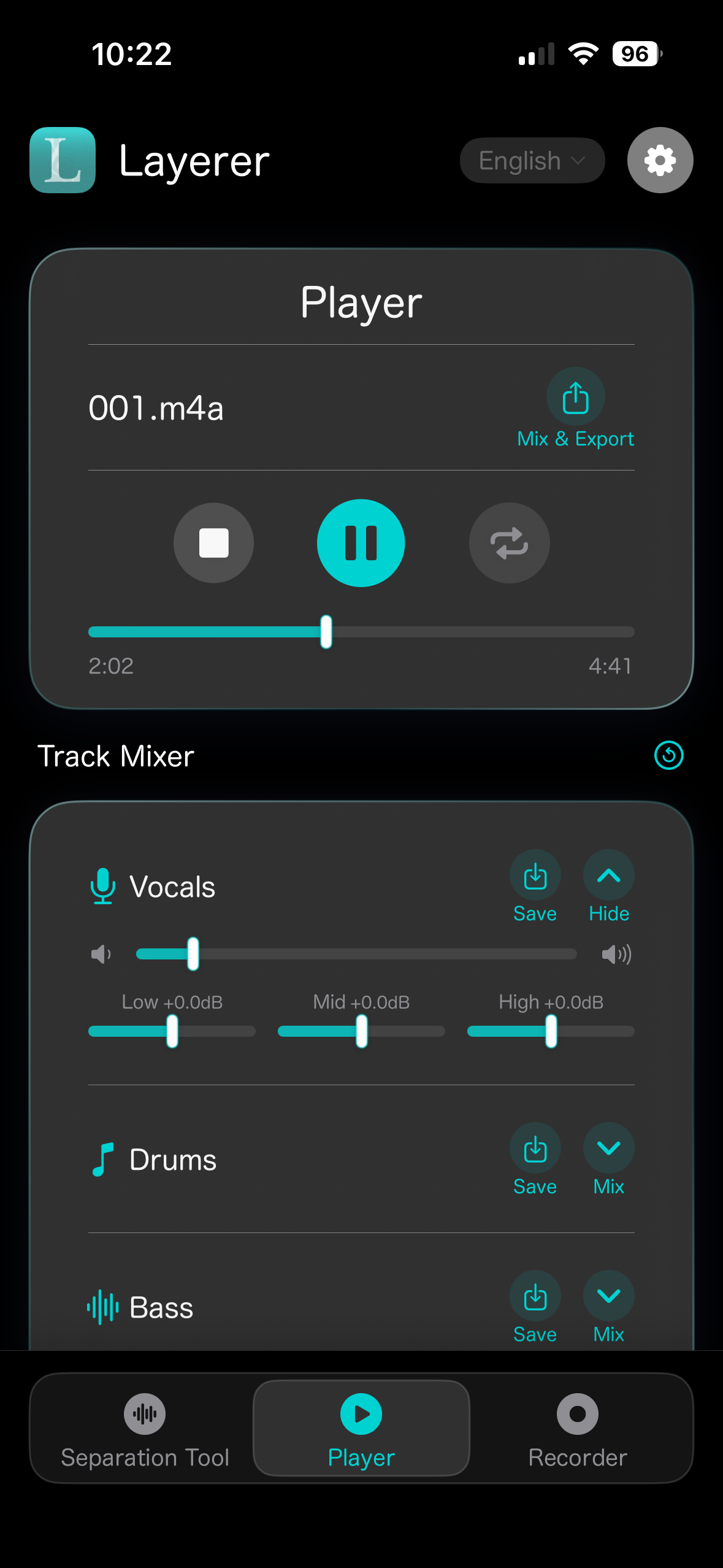 iOS version Dark