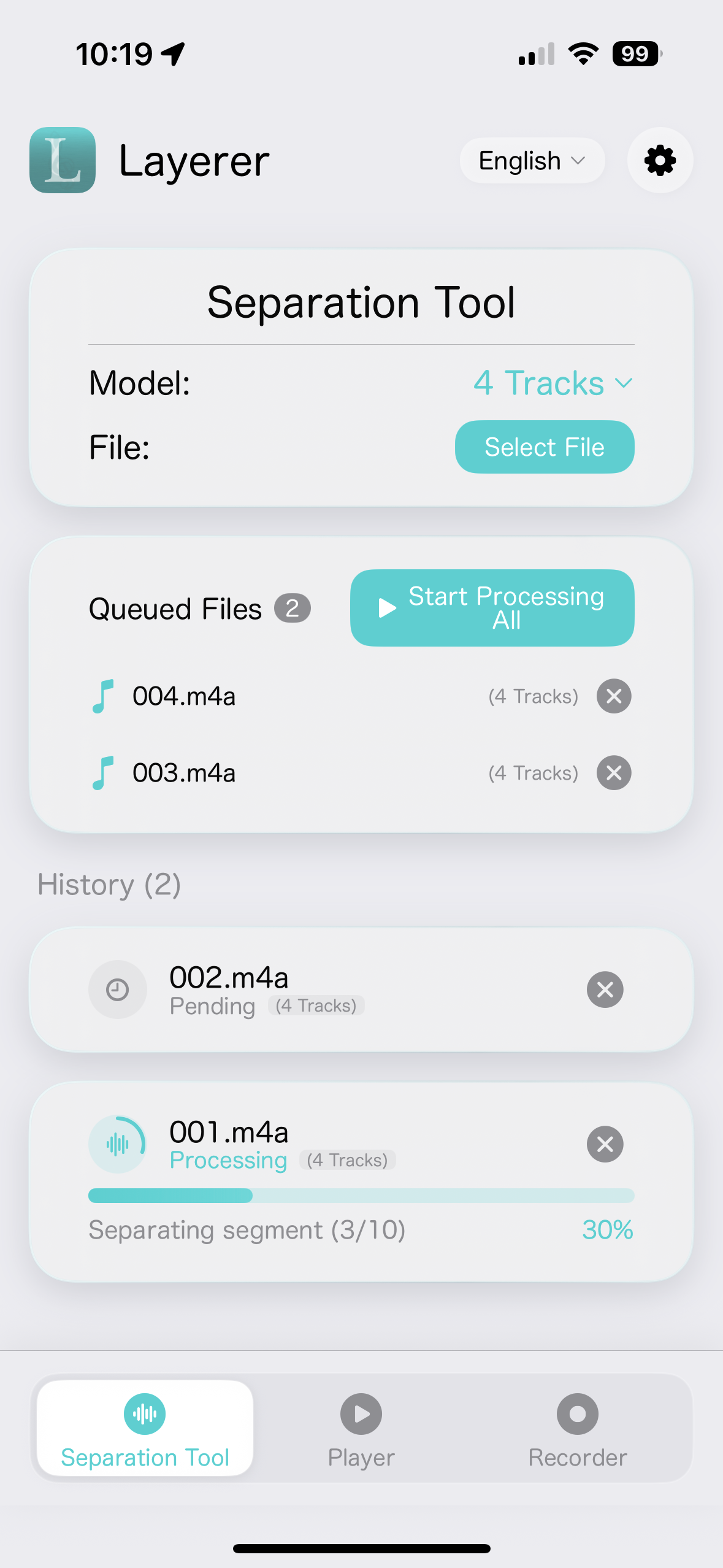 iOS separator Light